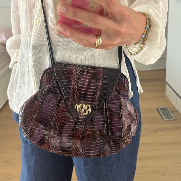 VINTAGE snakeskin leather purse - Picture 8 of 9